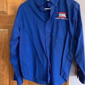 Official TSA Technology Student Association blue uniform shirt - like new
